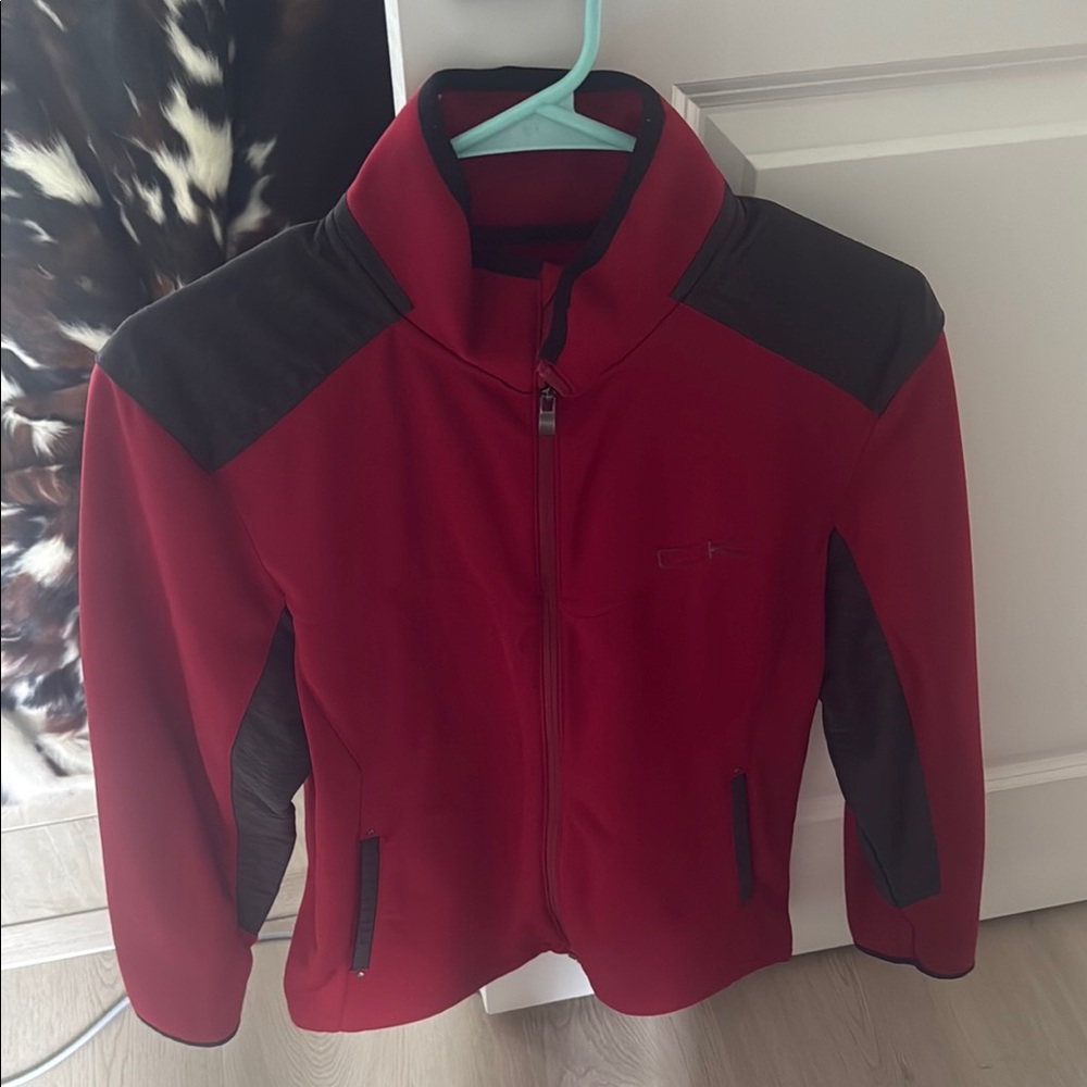 Calvin Klein Red and Black Puffer Jacket